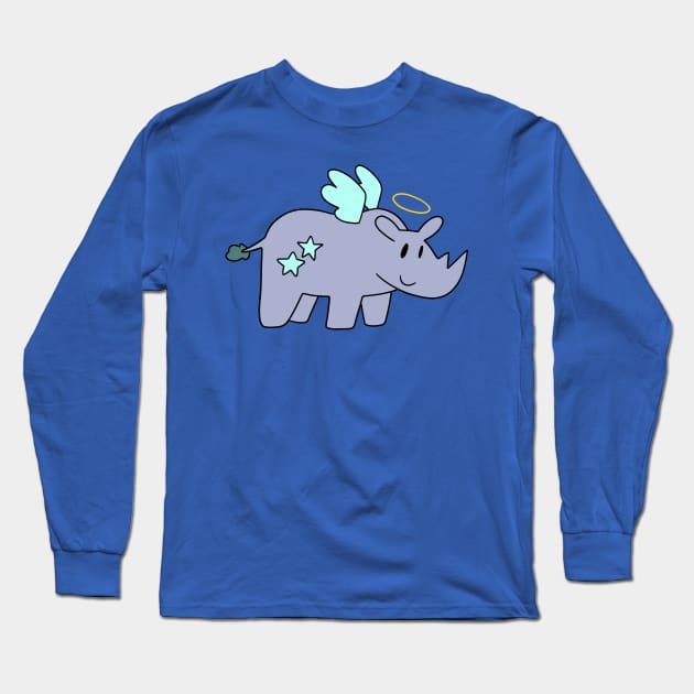 Angel Rhino Long Sleeve T-Shirt by saradaboru